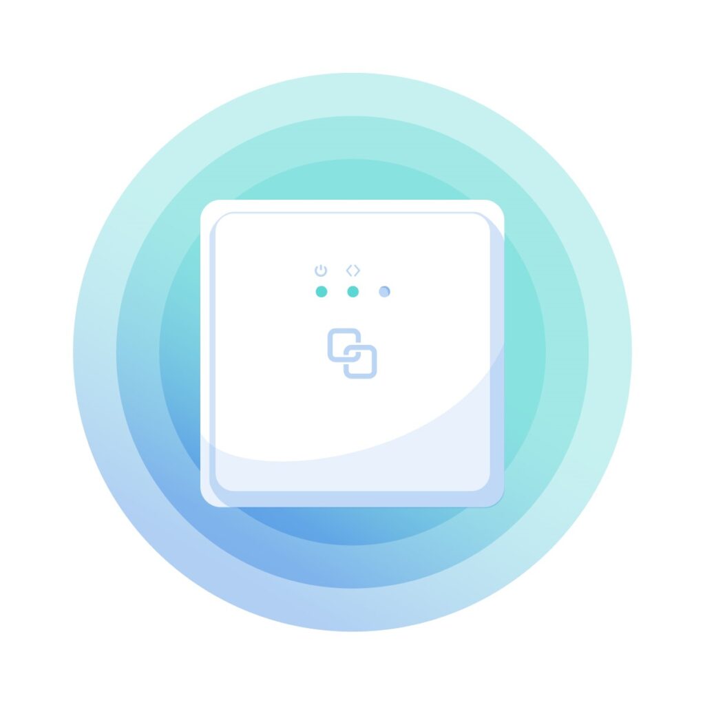 fiberboks-med-to-groenne-lamper