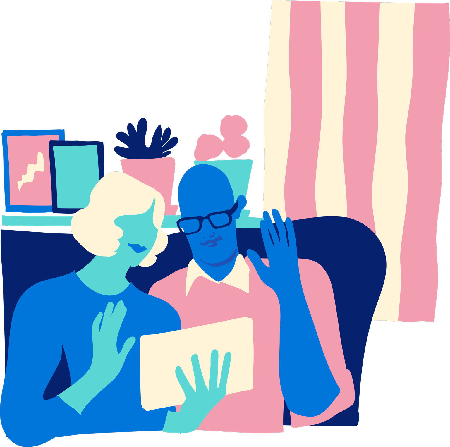 par-har-videoopkald-paa-tablet-gennem-fiber